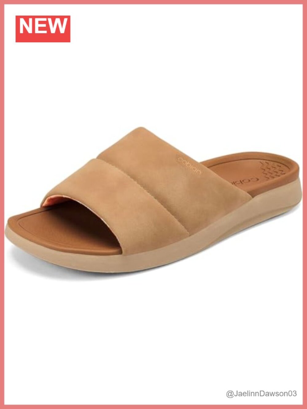 Cobian Tolula Slide Sandals with Arch Support - Slip On Flat